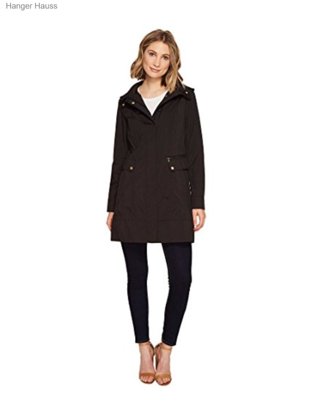 Packable Hooded Rain Jacket Women Waterproof Lightweight Removable Hood